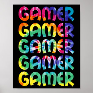 Poster Tie Dye Style Jeu Vidéo Jeu Hommes Garçons Ados