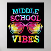 Poster Tie Dye Vibes de l'école secondaire Étudiant Retou (Devant)