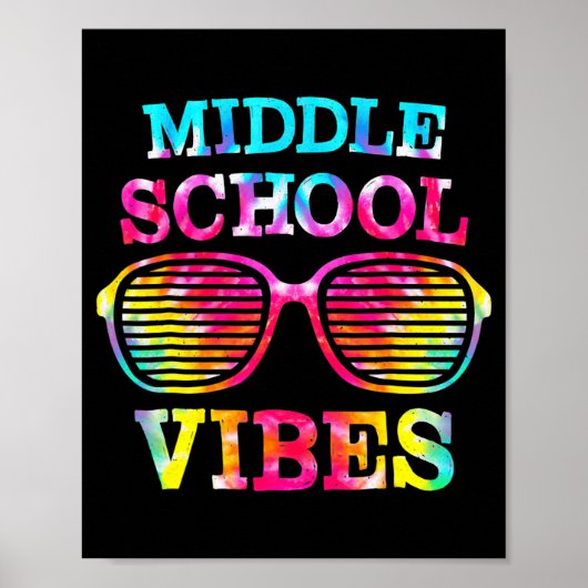 Poster Tie Dye Vibes de l'école secondaire Étudiant Retou (Devant)