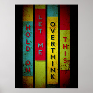 Poster  Tiens, laisse-moi réfléchir à cela Typographie dr