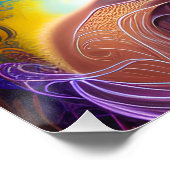 Poster Tiff Queen Auburn Brown cheveux Black Melanin Afro (Coin)