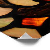 Poster Tiffany Gros Plan En Verre Tiré Lampe Ombre (Coin)