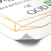 Poster Tiffany Name Meaning Floral Bridal Birthday Gold (Coin)