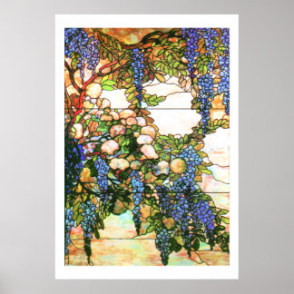 Poster Tiffany Stained Glass Wisteria Print