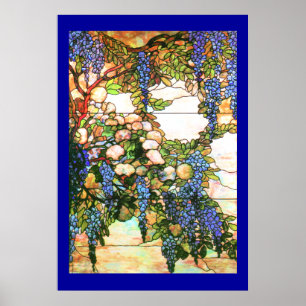 Poster Tiffany Stainglé Wisteria Imprimer