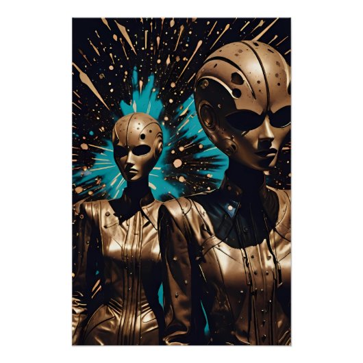 Poster Tiffany Twisted Twins - Ken Gage Surreal Art (Devant)