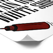 Poster Tige barbecue sur mon blanc (Coin)