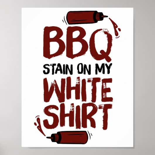 Poster Tige Barbecue Sur Mon Blanc 1 (Devant)