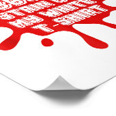 Poster Tige BBQ Sur Ma T Chemise Blanche Drôle Dit Sarcas (Coin)