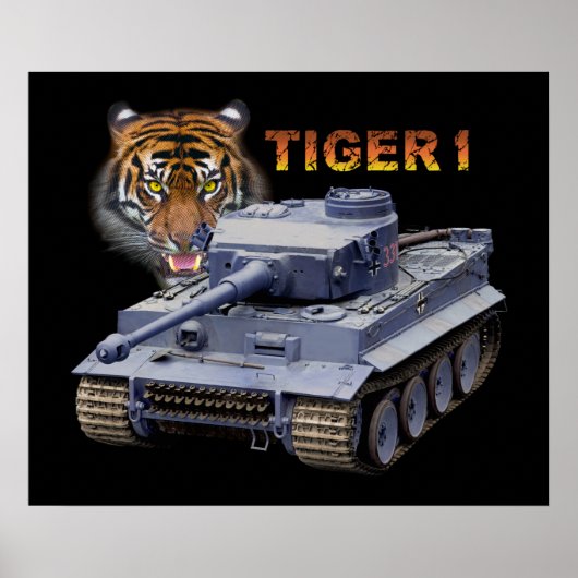Poster Tiger allemand 1 réservoir (Devant)