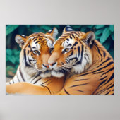 Poster Tiger Animal Nature Animale Animale Affection Faun (Devant)