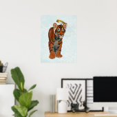 POSTER TIGER ET OISEAU D'OR (Bureau à domicile)