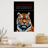 Poster Tiger Eyes Leadership Inspiration (Cuisine)