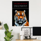 Poster Tiger Eyes Leadership Inspiration (Bureau à domicile)
