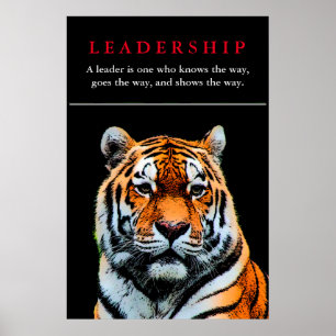Poster Tiger Eyes Leadership Inspiration