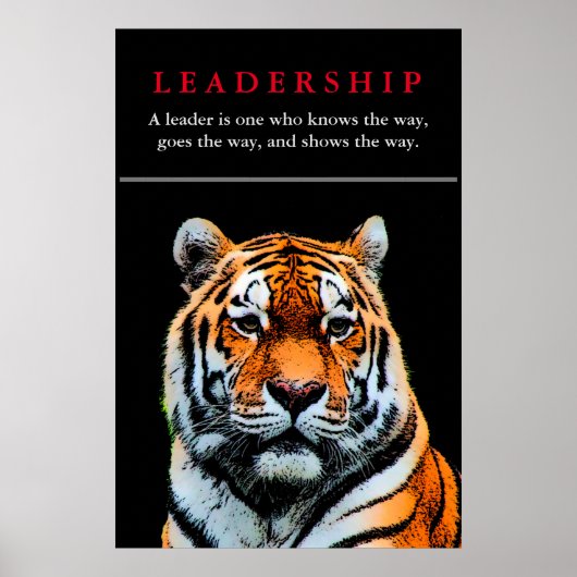 Poster Tiger Eyes Leadership Inspiration (Devant)