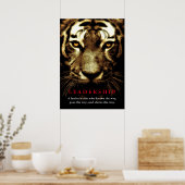 Poster Tiger Eyes Leadership Motivationnel Inspiration (Cuisine)