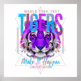 Poster Tiger Face Art