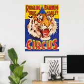 Poster TIGER Growl Cirque Sonnerie Bros Circus Anima (Bureau à domicile)