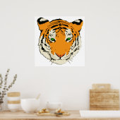 POSTER TIGER HEAD (Cuisine)