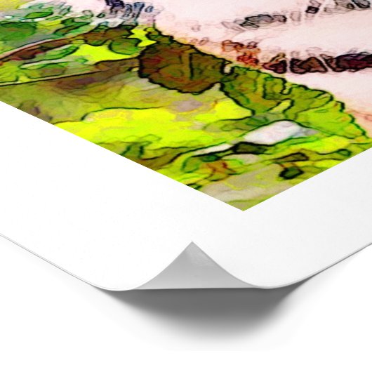 Poster Tiger Imprimer - Pop Art Style Tigers Poste (Coin)