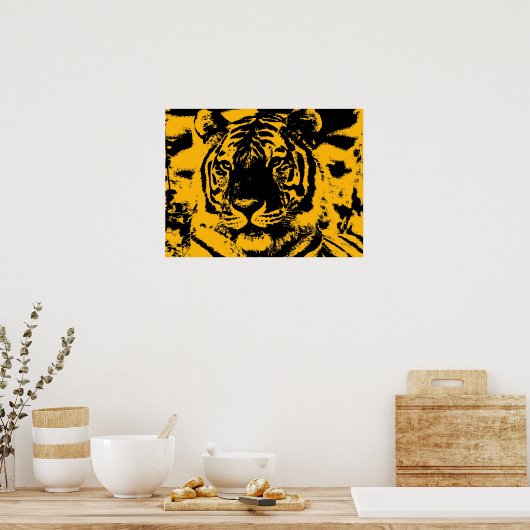 Poster Tiger Imprimer - Pop Art Style Tigers Poste (Cuisine)