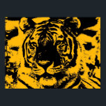 Poster Tiger Imprimer - Pop Art Style Tigers Poste<br><div class="desc">Visage des affiches de tigres de Sibérie Imprimantes - Courage motivationnel / Confiance Pop Art Tigers - Tigre Tigre Tête / Portrait Digital Animal Artwork - Tiger Eyes Pop Art Image - Tiger Tiger - Tiger Portrait - Wild Tigers - Big Cats Digital Images</div>