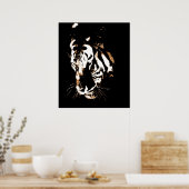 Poster Tiger Imprimer - Posters Tiger Face Pop Art (Cuisine)