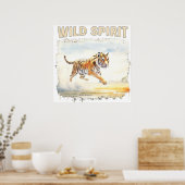 Poster Tiger in Action - Wild Spirit (Cuisine)