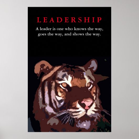 Poster Tiger Leadership Inspiration Pop Art (Devant)
