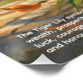 Poster Tiger Lily Symbolism (Coin)