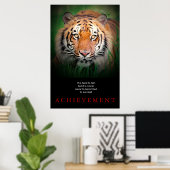 Poster Tiger Motivation Réussite (Bureau à domicile)