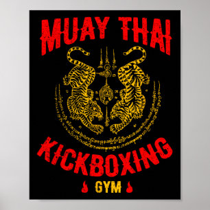 Poster Tiger Muay Thai Kickboxing Gym Mixed martial art E
