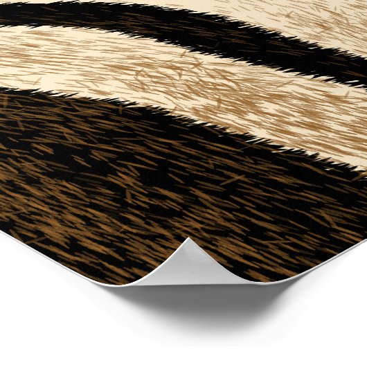 Poster Tiger Peau Texture sans joint (Coin)