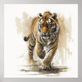 Poster Tiger peinture Abstraite moderne (Devant)