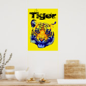 Poster Tiger Pop Art (Cuisine)