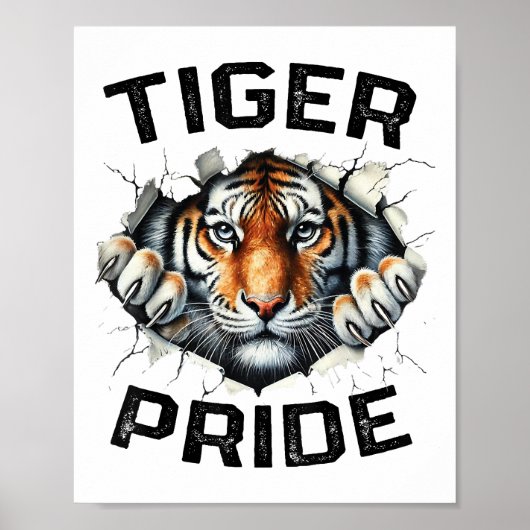 Poster Tiger Pride Retro Tiger School (Devant)