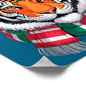 Poster Tiger Reindeer Christmas Santa Hat Tiger Xmas  (Coin)