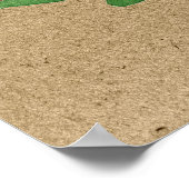 Poster Tiger safari imprimé de pépinière à fleurs roses (Coin)