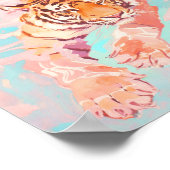 Poster Tiger Salle de bain Imprimer (Coin)