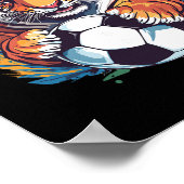 Poster Tiger Soccer Byll Fierce Jungle Animal (Coin)