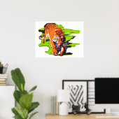 Poster Tiger Walking Pop Art (Bureau à domicile)