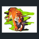 Poster Tiger Walking Pop Art<br><div class="desc">Pop Art Style Digital Tiger Image Posters Images - Wild Big Cats Pop Art Images</div>