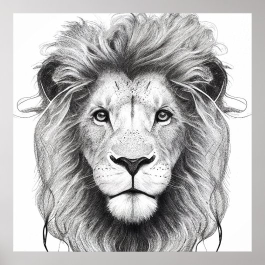 Poster Tiger Wild Nature Animal Illustration Art Dessin (Devant)