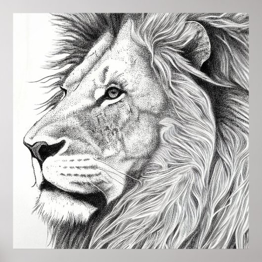 Poster Tiger Wild Nature Animal Illustration Art Dessin (Devant)