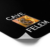 Poster TIGERBeware Du Chat - En Latin.... - CUSTOMISÉ (Coin)