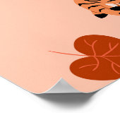 Poster Tigers Feuilles d'automne : Motif de saut Vintage (Coin)