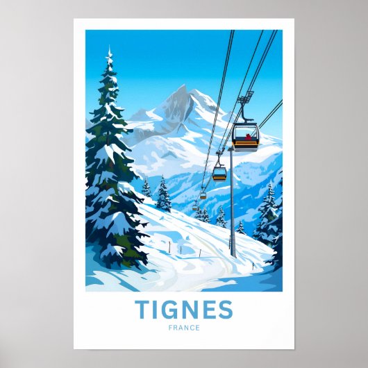 Poster Tignes France (Devant)