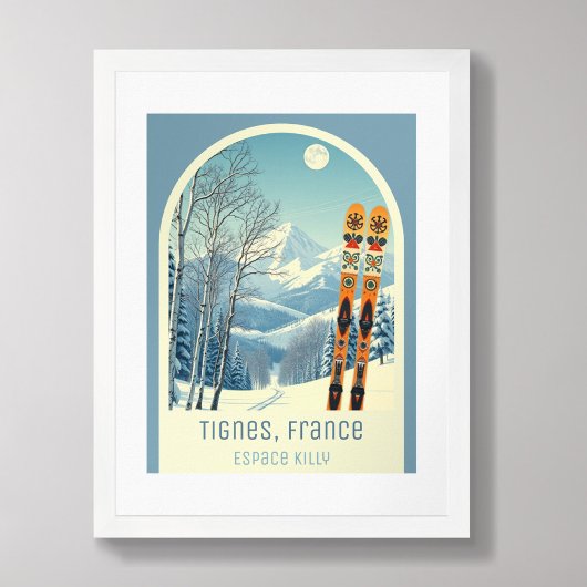 Poster Tignes France Espace Killy ski