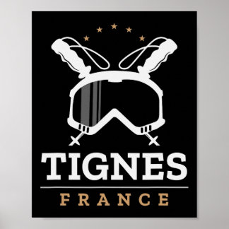 Poster Tignes France Station de ski Ski Vintage Snowboard
